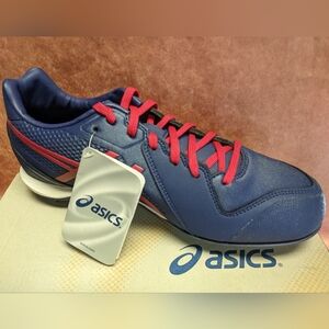 ASICS Base Burner Red & Blue Men's Baseball Cleats